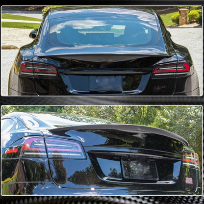 Rear Trunk Spoiler Dry Carbon Fiber V8 (2012-2022) for Tesla Model S - image 3