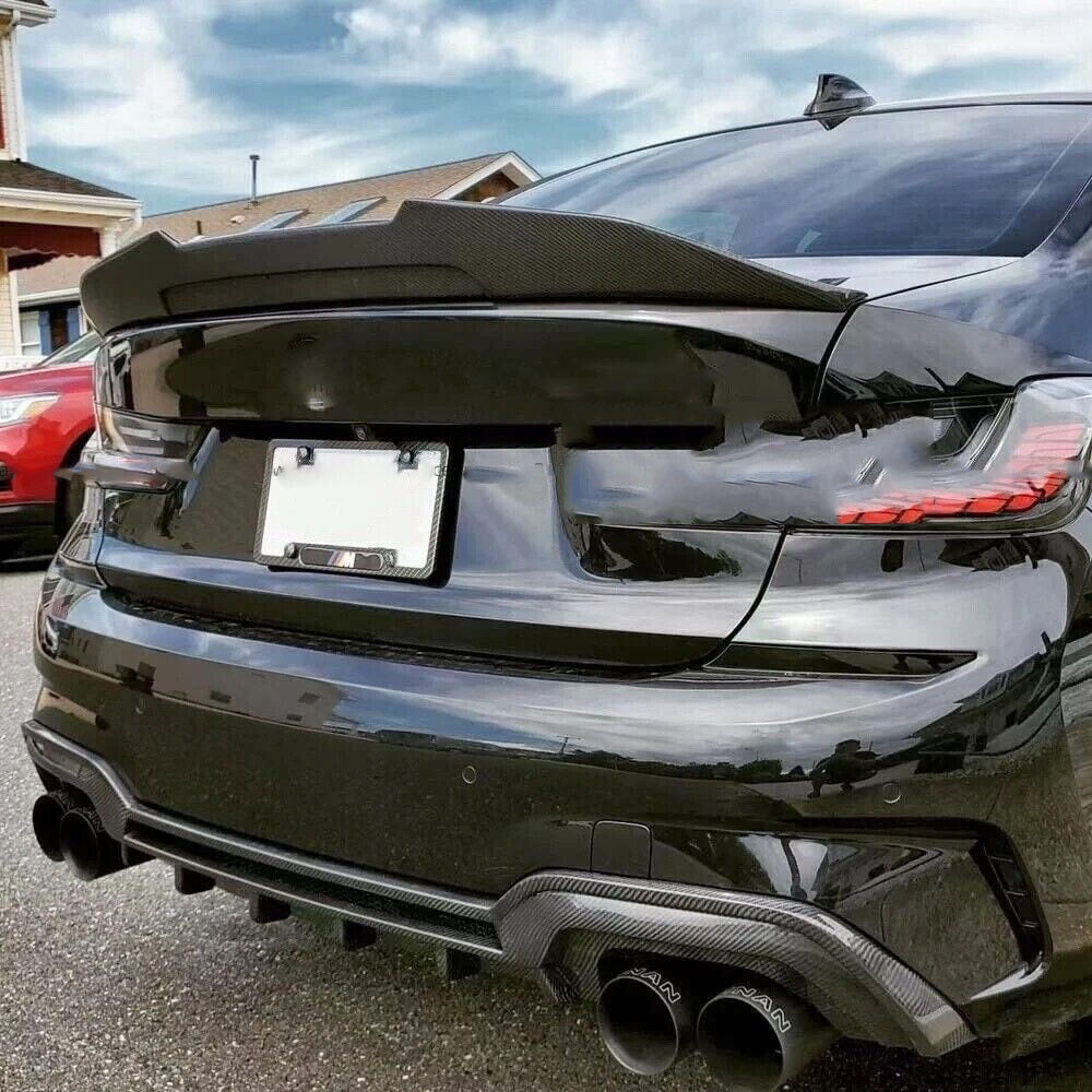 Rear Bumper Diffuser Carbon Fiber V2 (2019-2021, M-Sport) for BMW 3 series G20/21 2018- - image 3