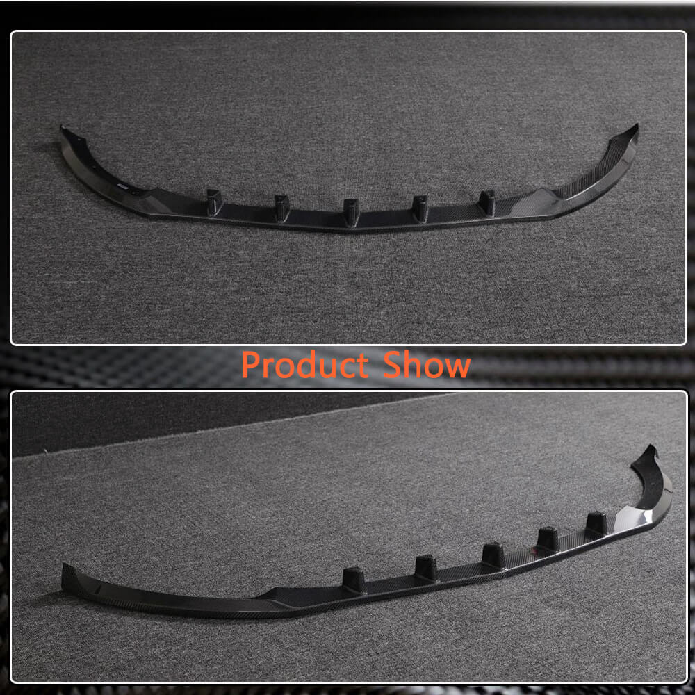 Front Bumper Lip Spoiler V2 (for SD Base 2019-2021, Carbon) for Mercedes C-сlass W205 2014-2021 - image 3