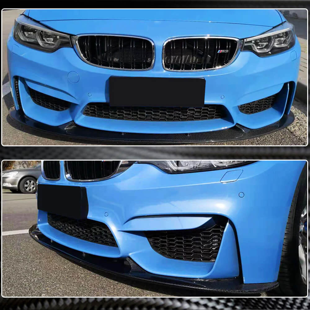 Front Bumper Lip Carbon Fiber V4 (for F82/F83) for BMW 4 series F-32 2012-2020 - image 3