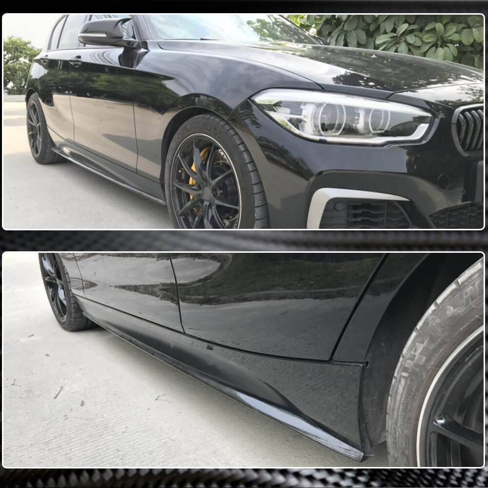 Side Skirt Extensions (for M-Sport 2015-2019, Carbon) for BMW 1 Series F20/F21 2011-2019 - image 3