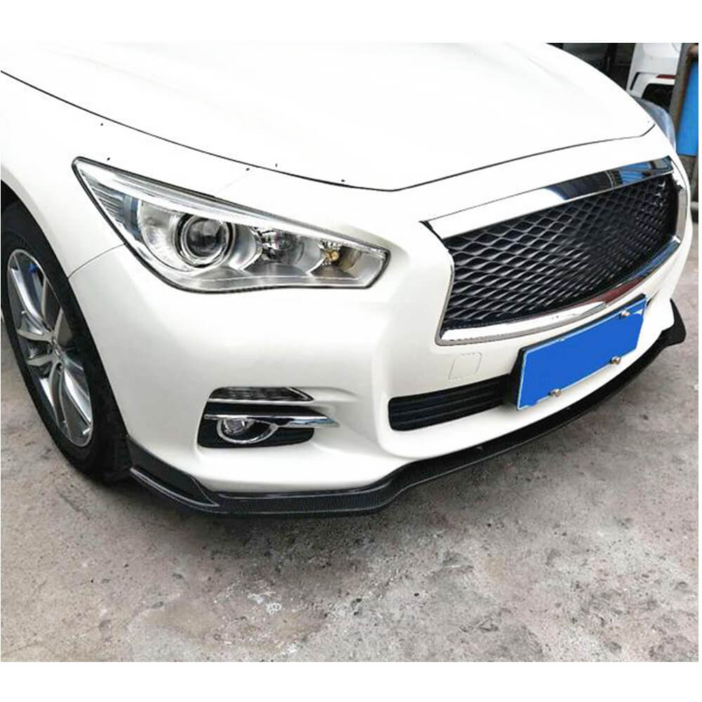 Lip V1 front bumper cover (for Q50 Base 2014-2017, Carbon) for Infiniti Q50/Q60 2013-2024 - image 3