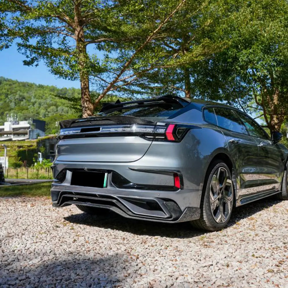 Covers on the rear bumper (2021-2024, Carbon) for Zeekr 001 - image 3