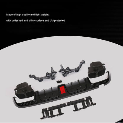 Rear bumper diffuser with nozzles (for SD C43 AMG 2015-2019, Carbon) for Mercedes C-class W205 2014-2021 - image 3