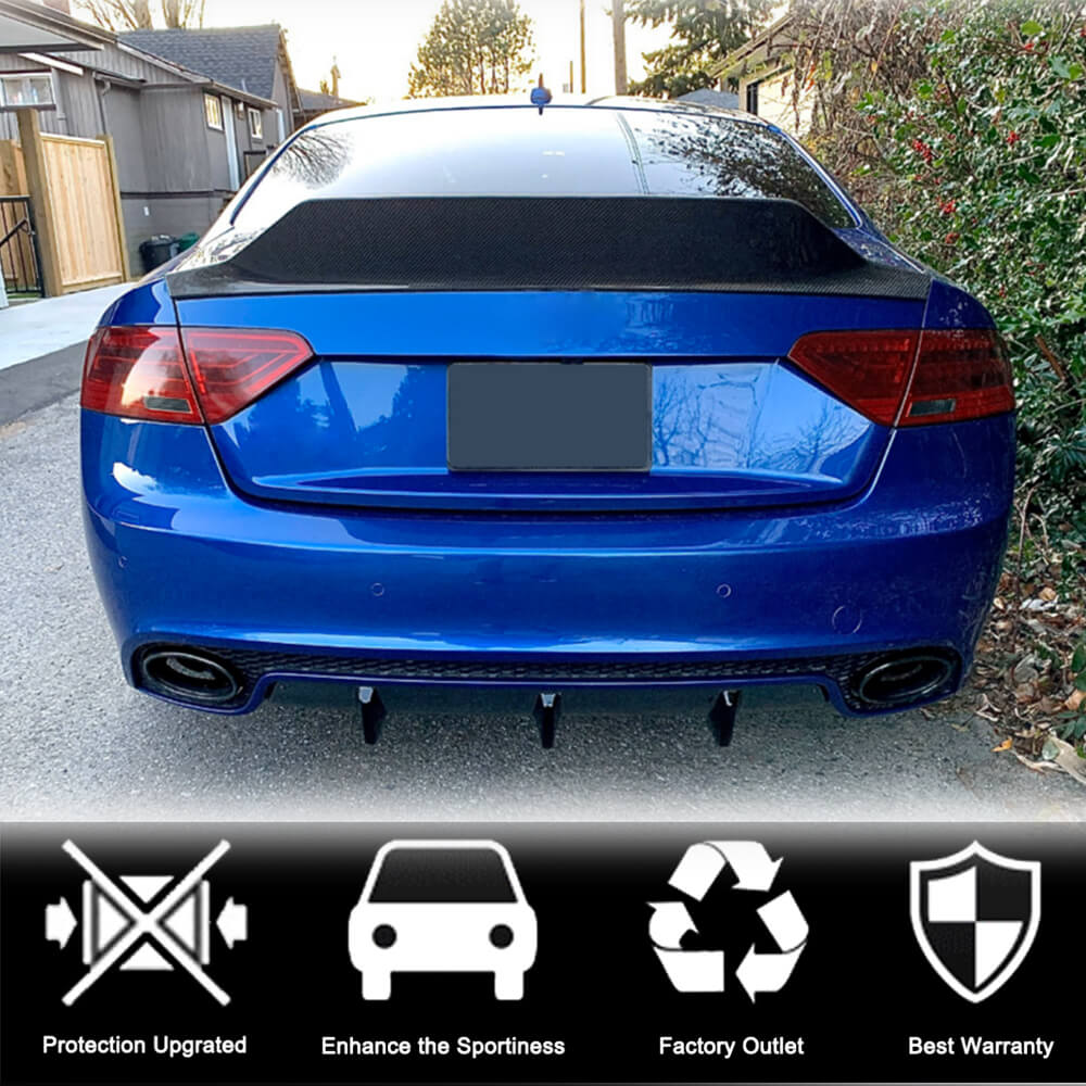 Spoiler V3 (for Coupe, Carbon) for Audi A5 2007-2015 - image 3