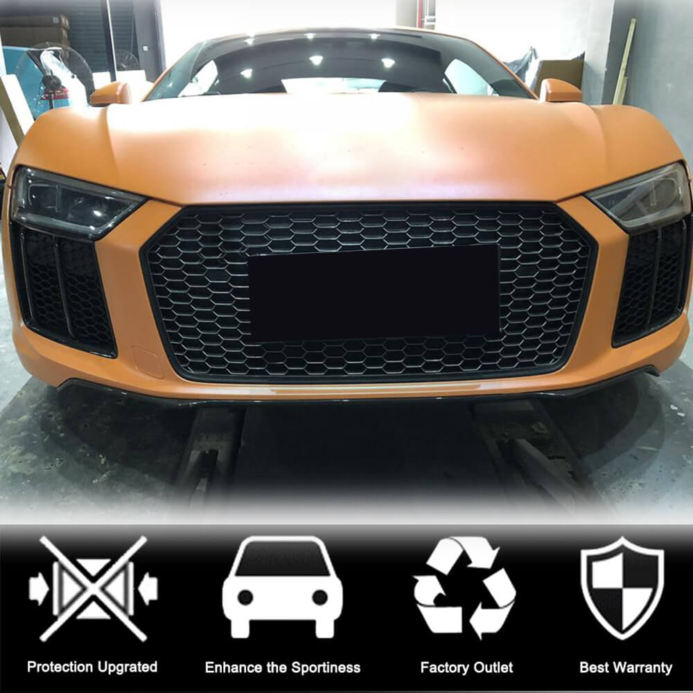 Front bumper extensions V1 (2015-2020, Carbon) for Audi R8 2015- - image 3