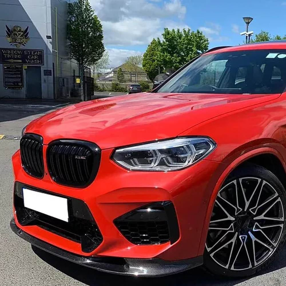 Front Bumper Lip V2 for F98 2018-2021, Carbon for BMW X4 G02 2018- - image 3