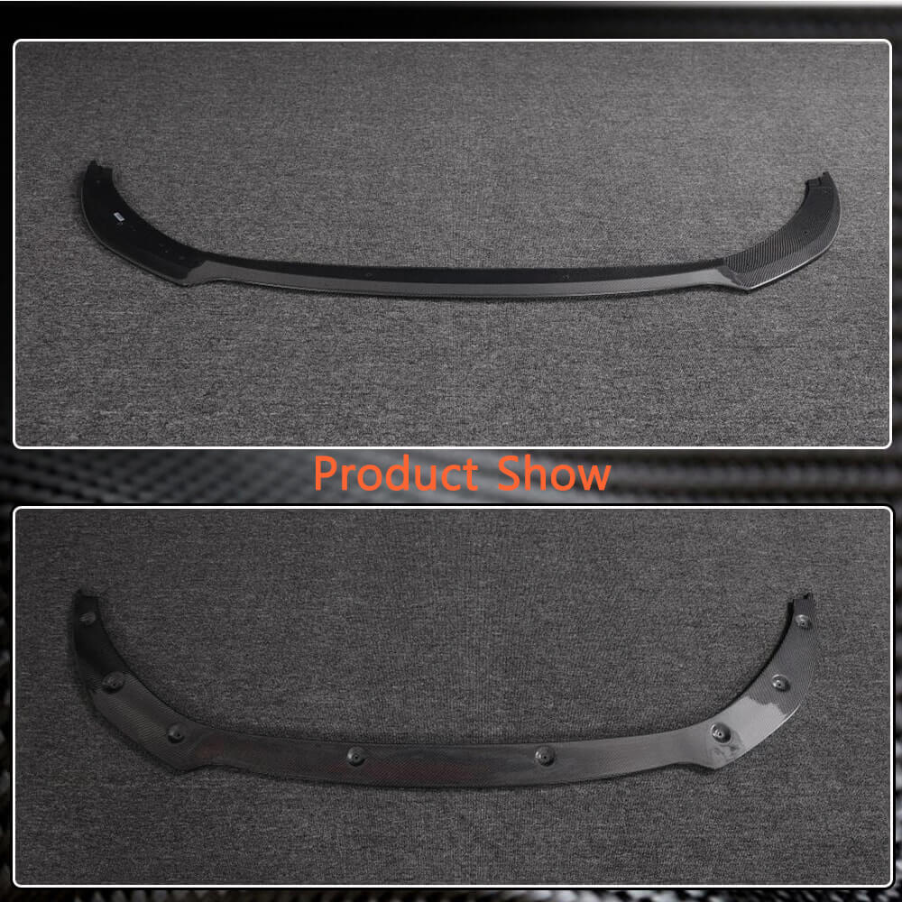 Front Bumper Lip Spoiler (Carbon) for Kia Stinger 2017-2023 - image 3
