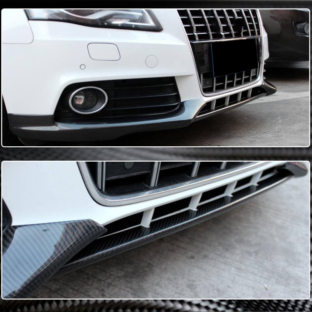 Front bumper center lip (for Base 2007-2011, Carbon) for Audi A4 B8 2007-2015 - image 3