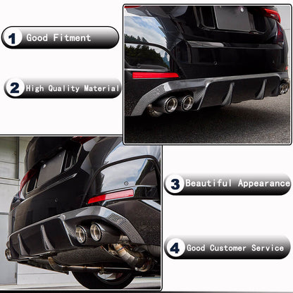 Rear Bumper Diffuser V2 (for G26 M-Sport, Carbon) for BMW 4 Series G22/23/26 2020- - image 3