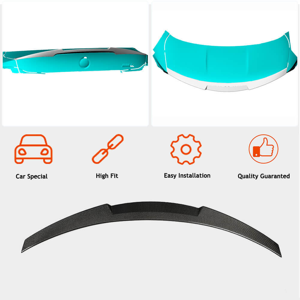 M4-Style V3 Spoiler (for F82, Carbon) for BMW 4 Series F32/F33/F36 2012-2020 - image 3