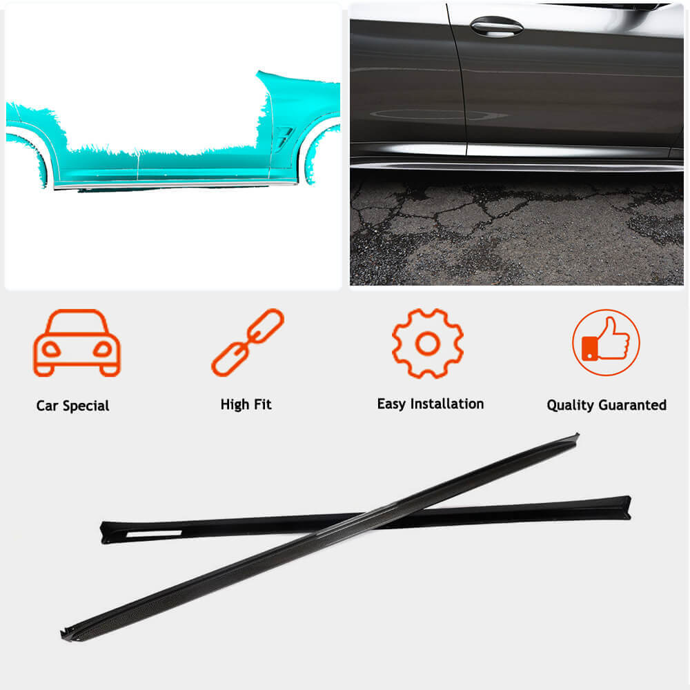 Side Skirt Extensions (for F98/G02 M-Sport, Carbon) for BMW X4 G02 2018- - image 3