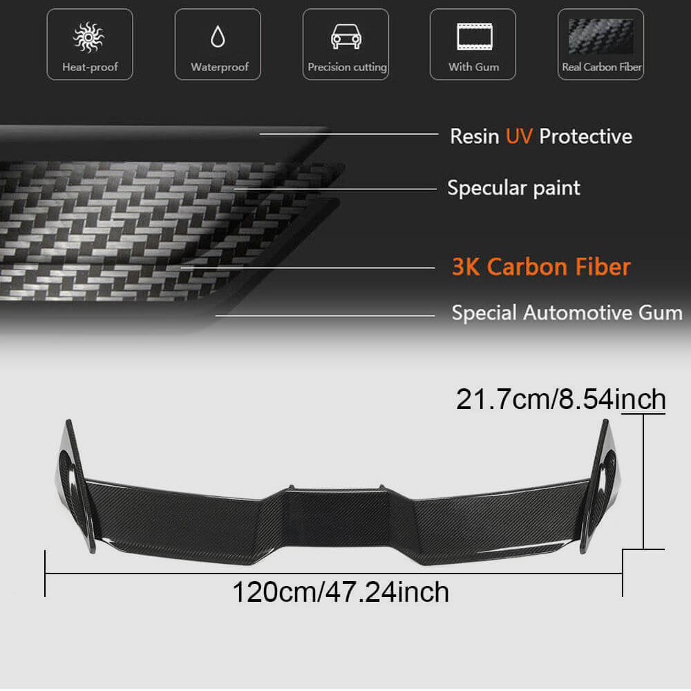 Spoiler V2 (for GTI/R EU 2019-2024, Carbon) for Volkswagen Golf 8 2019- - image 3