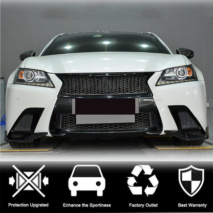 Carbon Front Bumper Covers (for F-Sport 2011-2015) for Lexus GS 2011-2020 - image 3