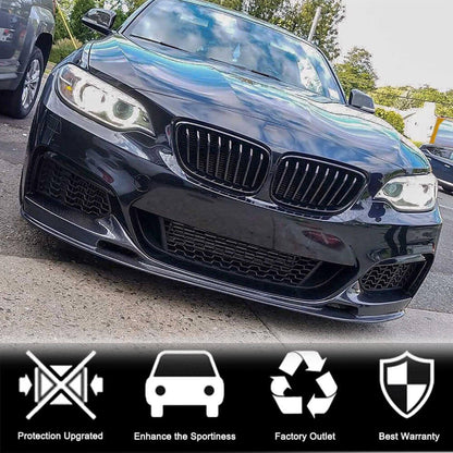 Front Bumper Lip Carbon Fiber V2 (for F22/F23 M Sport) for BMW 2 Series F22/23 2014-2021 - image 3