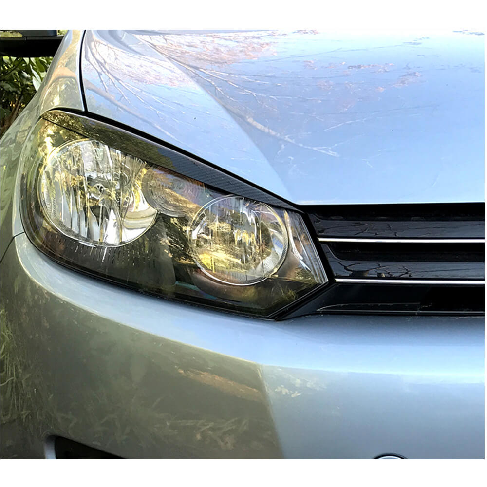 Eyelashes for headlights (for HB 2010-2013, Carbon) for Volkswagen Golf 6 - image 3