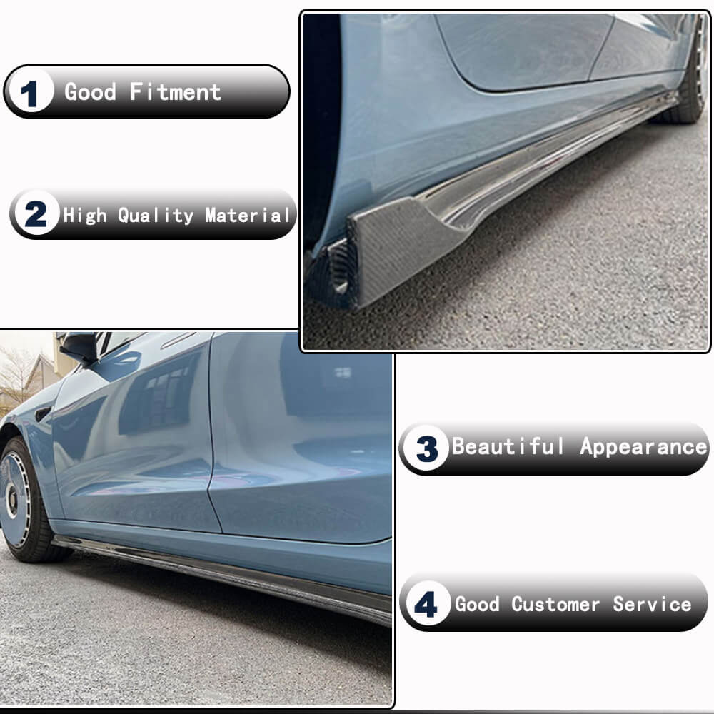 Side Skirts Carbon Fiber V3 (2016-2022) for Tesla Model 3 - image 3