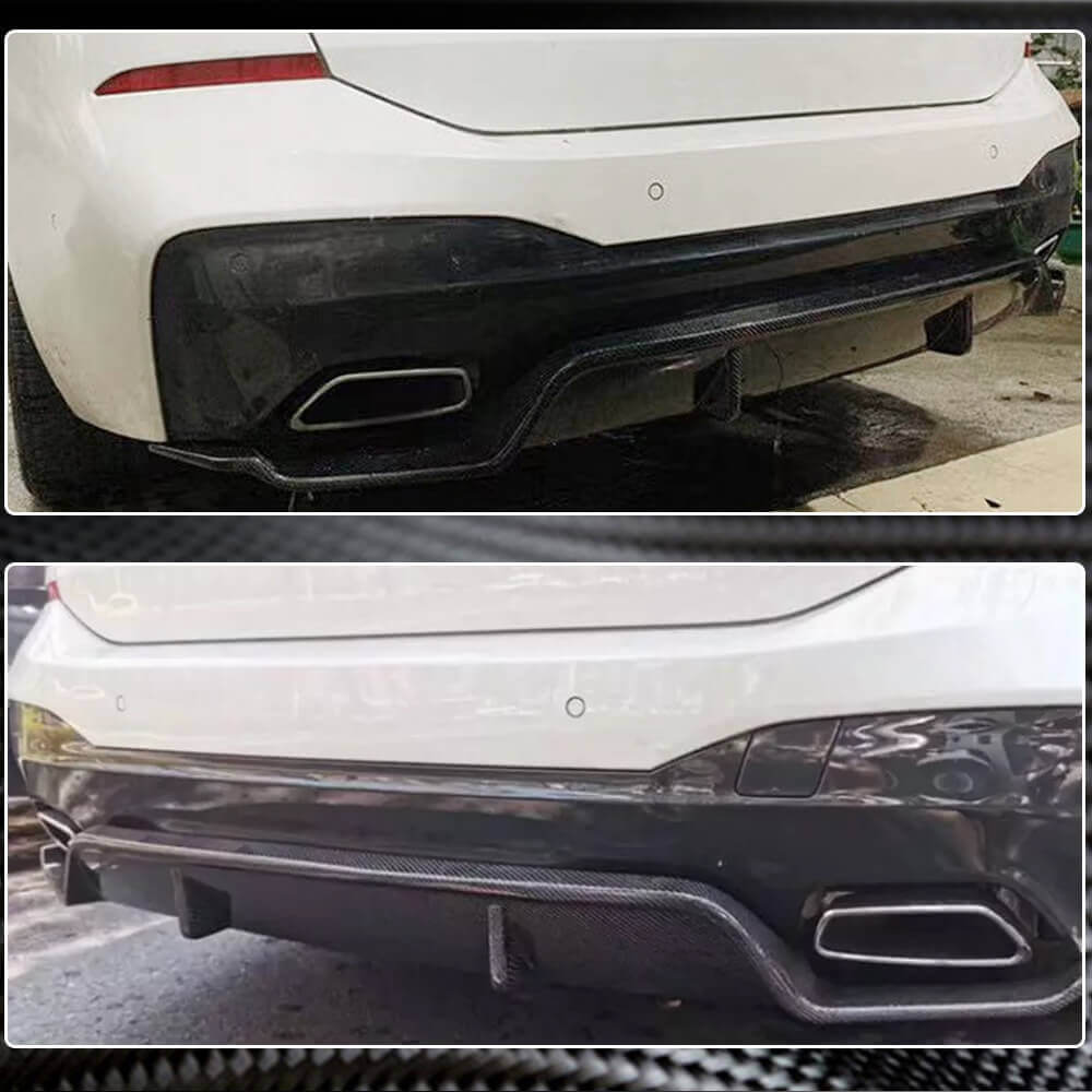 Rear Bumper Diffuser Carbon Fiber (2017-2020, M-Tech) for BMW 6 series G32 2017- - image 3