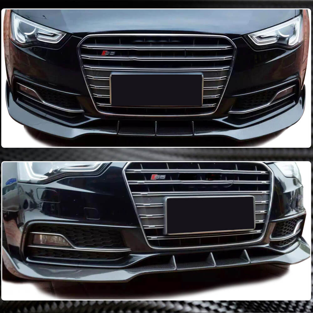 Front Bumper Lip V3 for S-Line 2012-2015 Carbon for Audi A5 2007-2015 - image 3