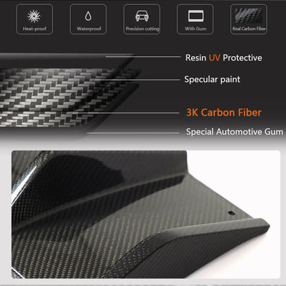 Rear Bumper Diffuser V1 (2021+, Carbon) for Porsche Macan 2014-2024 - image 3