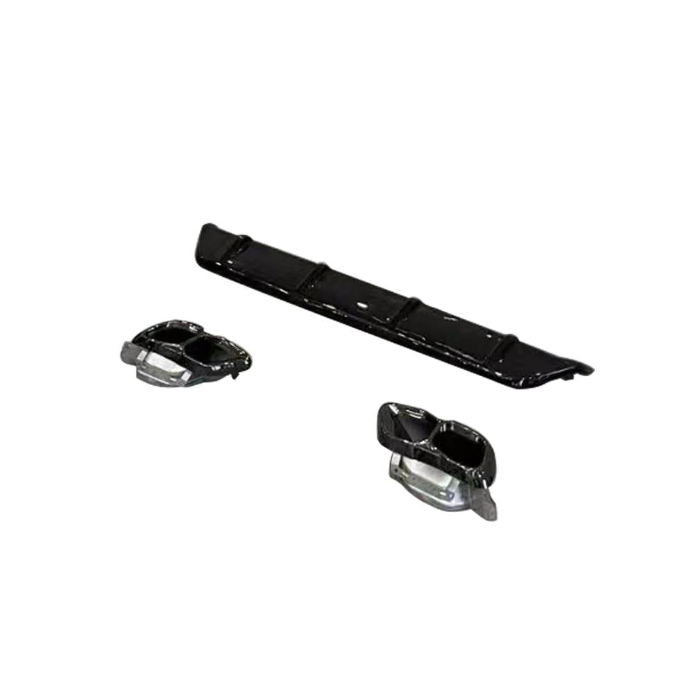 Rear Bumper Diffuser with Tail Pipe Tips Glossy Black ABS (2023+) for BMW X6 G06 2019- - image 3