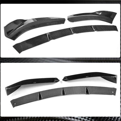 Front bumper lip spoiler Lip V2 (for S-Line Sedan 2017-2020, Carbon) for Audi A3 2012-2020 - image 3