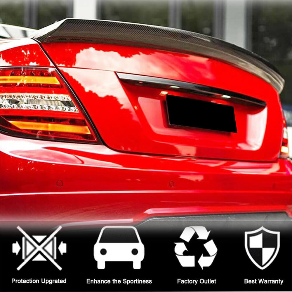 Spoiler Coupe (Carbon) for Mercedes C-class W204 2007-2015 - image 3
