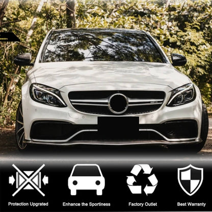 Lip V2 front bumper cover (for SD C63 AMG 2015-2019, Carbon) for Mercedes C-class W205 2014-2021 - image 3
