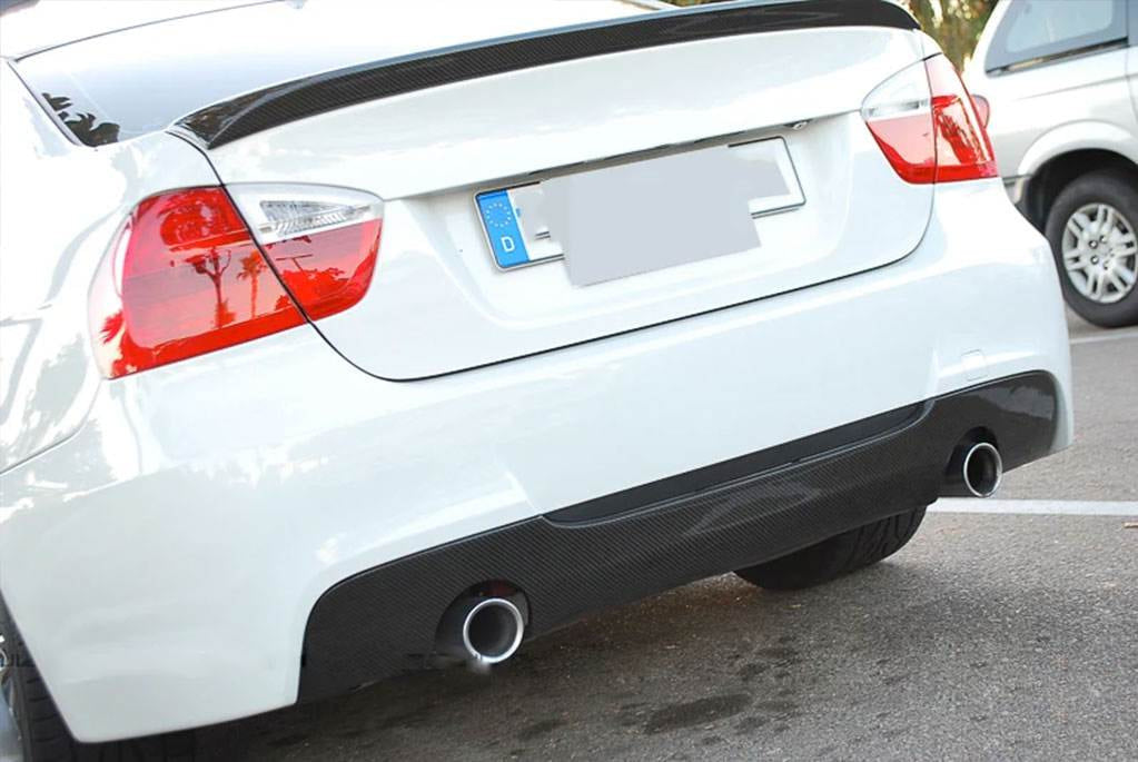 Rear Bumper Diffuser Carbon Fiber V3 (for E90 M Sport) for BMW 3 series E-90/91/92/93 2005-2011 - image 3