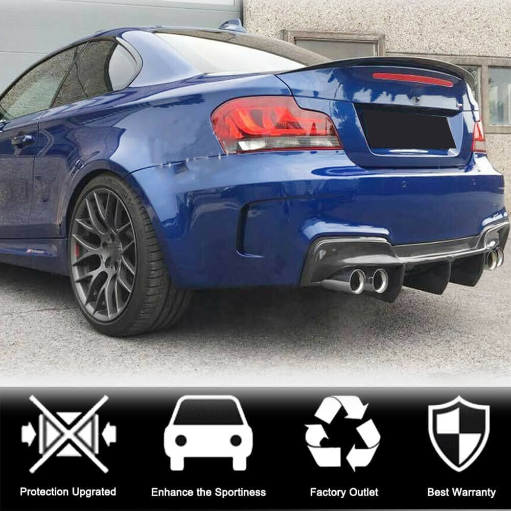 Rear Bumper Diffuser Carbon Fiber (for 1M E82) for BMW 1 series E81/82/87/88 2004-2011 - image 3