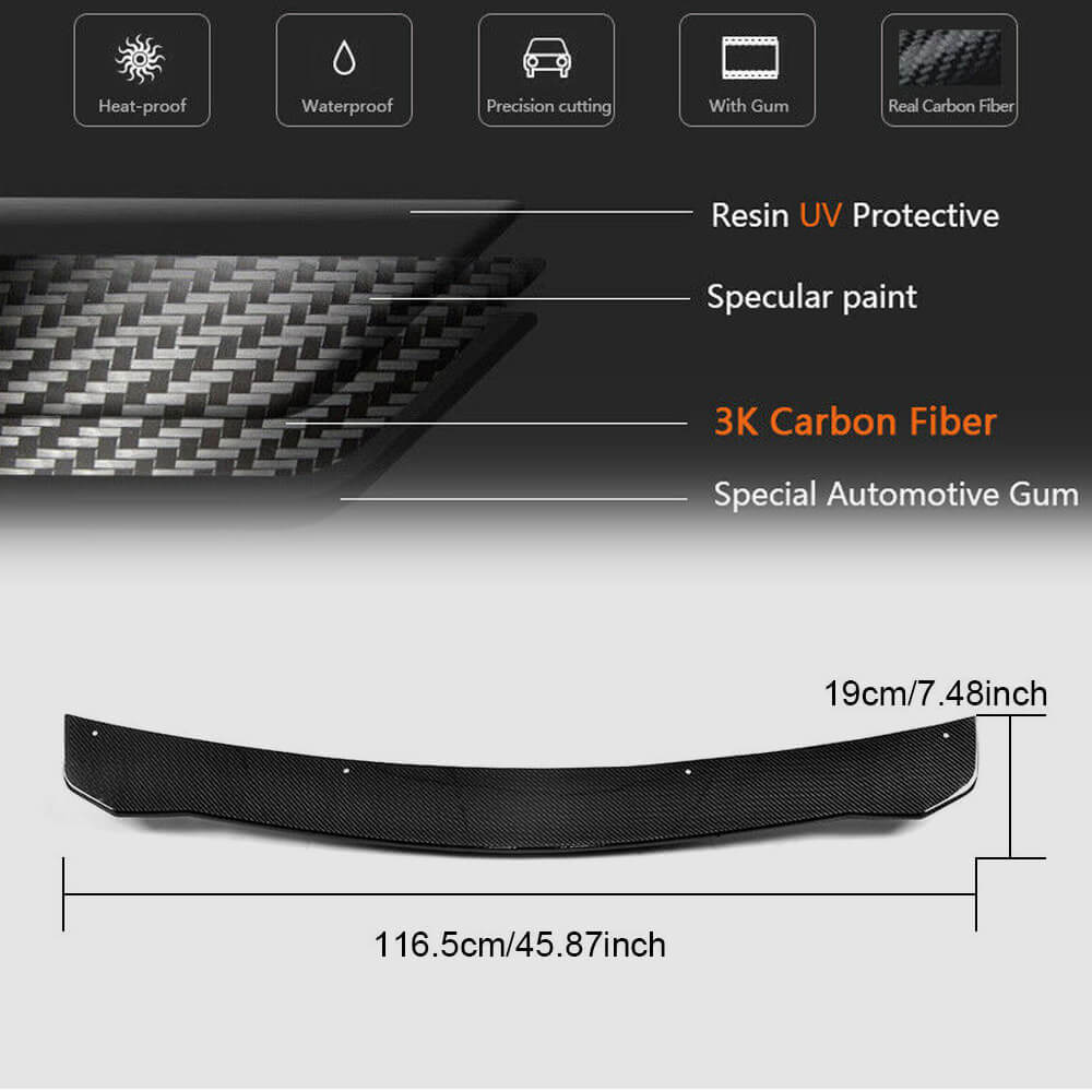 Front bumper lip V2 (for Base, Carbon) for Alfa Romeo Giulia 2016-2022 - image 3