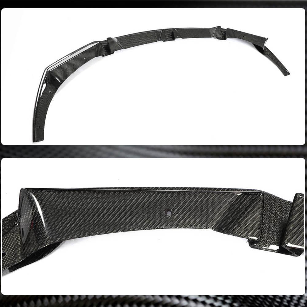 Front Bumper Lip Spoiler (for F98 2018-2021, Carbon) for BMW X4 G02 2018- - image 3