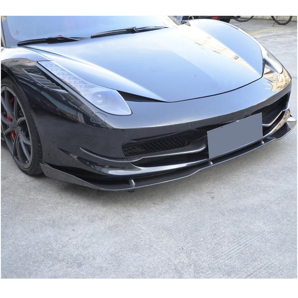 Front Bumper Lip Spoiler (2011-2013, Carbon) for Ferrari 458 Italia 2009-2015 - image 3