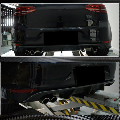 Rear Bumper Diffuser (for R/R-Line HB 2012-2017, Carbon) for Volkswagen Golf 7/E-Golf 2012-2020 - image 3