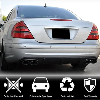 Rear Bumper Diffuser for E55 AMG 2003-2006, Carbon for Mercedes E-сlass W211 2002-2009 - image 3
