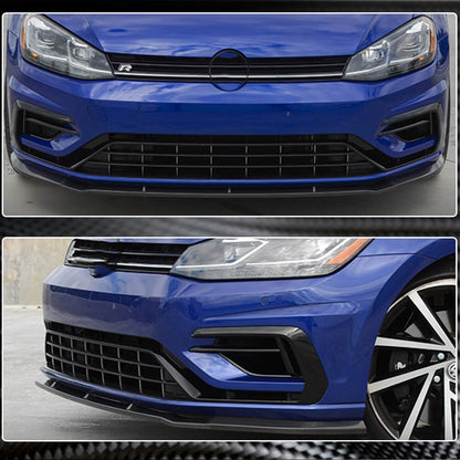 Lip V1 front bumper cover (for R/R-Line 2017-2020, Carbon) for Volkswagen Golf 7/E-Golf - image 3
