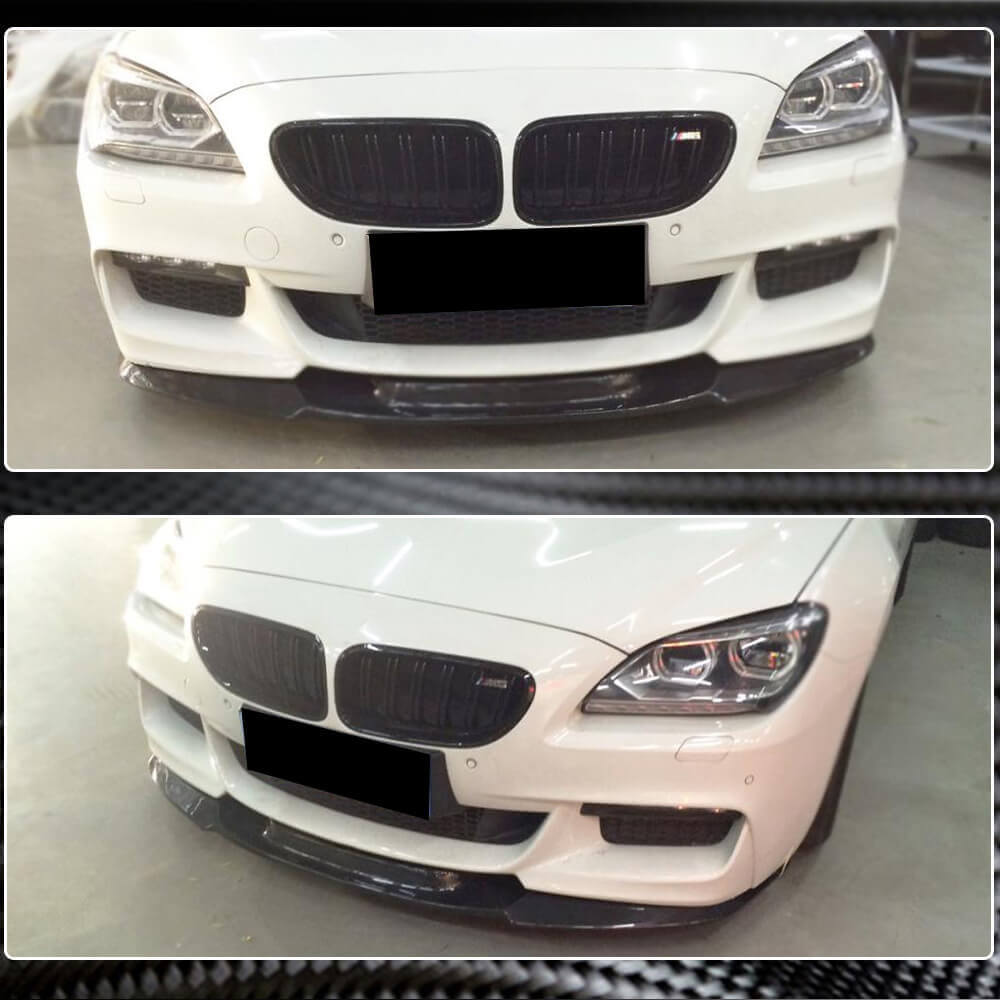 Front Bumper Lip Carbon Fiber V2 (M-Sport) for BMW 6 F12/F13/F06 2011-2015 - image 3