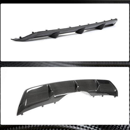 Rear Bumper Diffuser V1 (for Base, Carbon) for BMW X6 F16 2014-2019 - image 3
