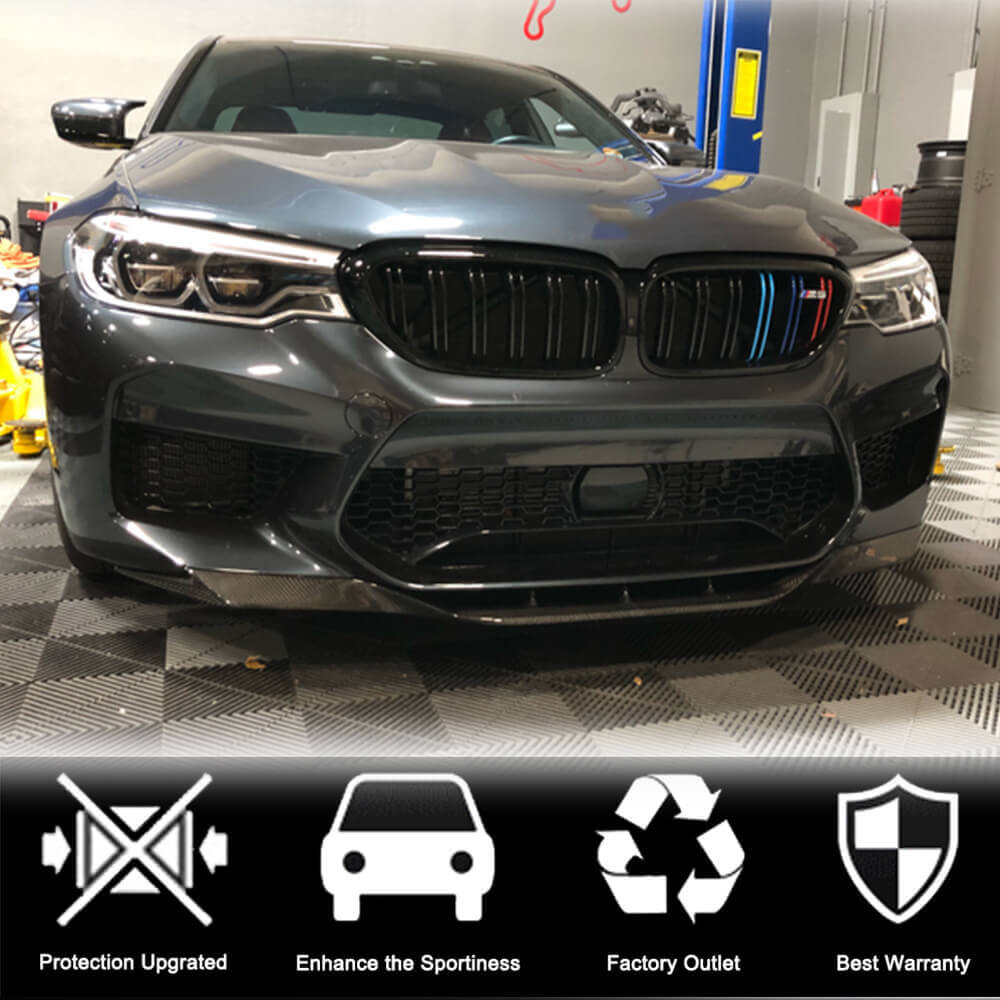 Front Bumper Lip V4 for M5 F90 2017-2020 Carbon for BMW 5 Series G30/G31 2017-2023 - image 3