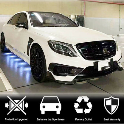 Front bumper extensions V1 for S63 AMG 2014-2017 Carbon for Mercedes S-сlass W222 2013-2020 - image 3