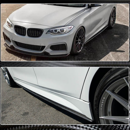 Side Skirt Extensions (for M-Sport, Carbon) for BMW 2 Series F22/23 2014-2021 - image 3