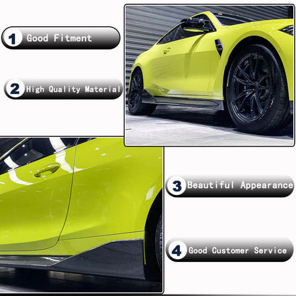 Side Skirt Extensions V1 (for G82/G83, Carbon) for BMW 4 Series G22/23/26 2020- - image 3