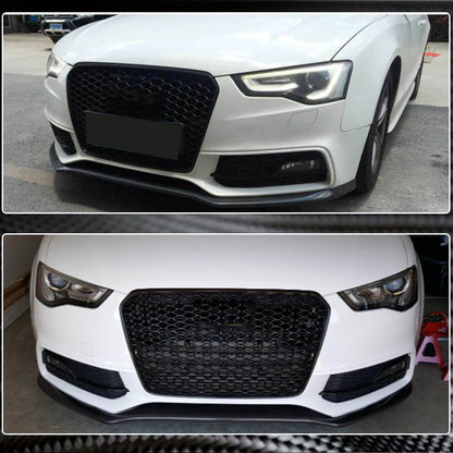 Front Bumper Lip V1 for S-Line 2012-2015, Carbon for Audi A5 2007-2015 - image 3