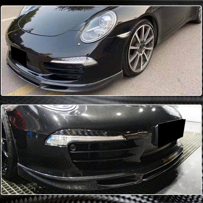 Front Bumper Lip Spoiler (for Carrera 2011-2015, Carbon) for Porsche 911 (991) 2011–2019 - image 3
