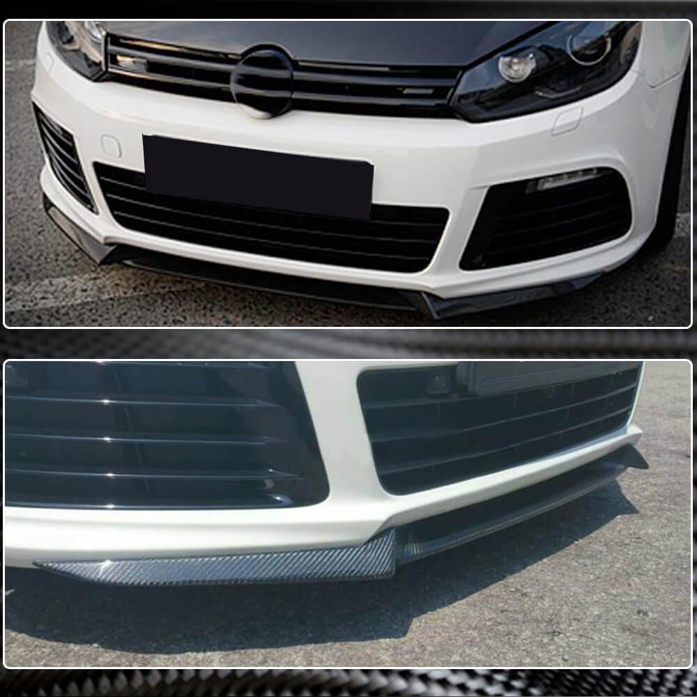 Front Bumper Lip V3 Add-on (for R HB 2010-2013, Carbon) for Volkswagen Golf 6 2008-2014 - image 3