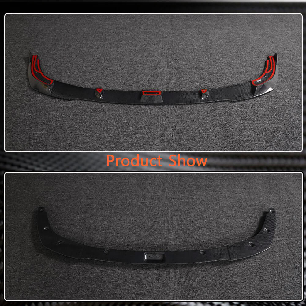Front Bumper Lip V1 for M-Sport 2022+ Carbon for BMW 3 Series G20/21 2018- - image 3