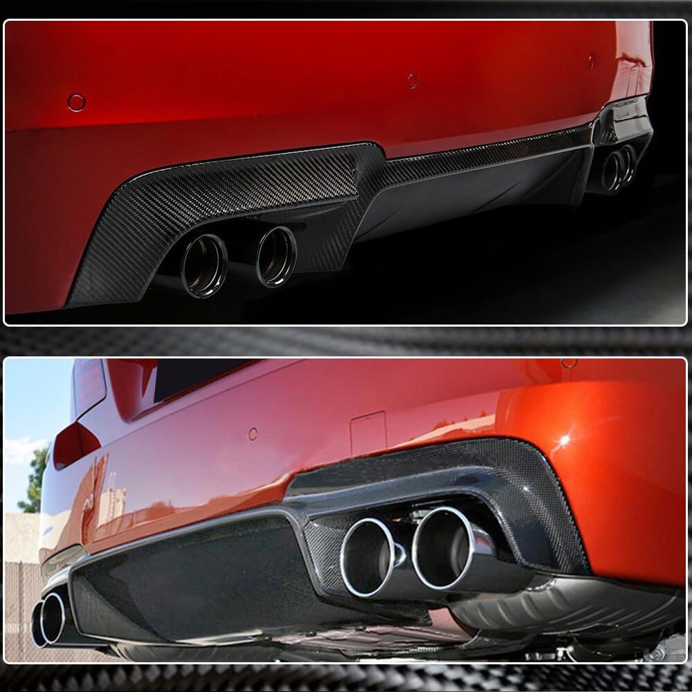 Rear Bumper Diffuser Carbon Fiber V4 (for M5) for BMW 5 series F-10/11/07 2010-2016 - image 3