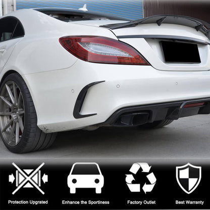 Covers on the rear bumper (for Base / CLS63 AMG SD 2015-2018, Carbon) for Mercedes CLS C218 2011-2018 - image 3