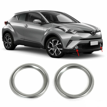 Fog light covers (2 pcs, stainless steel) for Toyota C-HR 2016-2023 - image 3