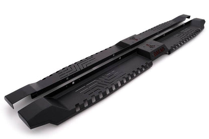 Side sills Dakar V2 without LED (2 pcs., metal) for Isuzu D-Max 2002-2011 - Reelken Auto